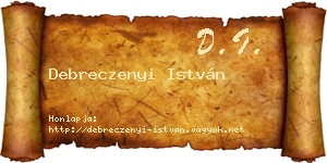 Debreczenyi István névjegykártya