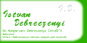 istvan debreczenyi business card